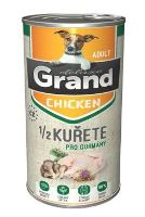 GRAND konz. deluxe pes kuřecí s 1/2 kuřete adult 1300g