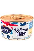 Butcher&#39;s Cat Delic. Dinners tuňák+ryby konz. 85g