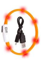 Obojek USB Visio Light 35cm oranžový KAR