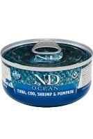 N&amp;D CAT OCEAN Adult Tuna &amp; Cod &amp; Shrimp &amp; Pumpkin 70g