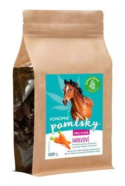 Konopné pamlsky pro koně mrkvové 500g