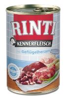 Rinti Dog Kennerfleisch konzerva drůbeží srdíčka 400g