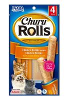 Churu Cat Rolls Chicken wraps&amp;Chicken cream 4x10g