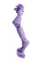 Hračka pes BUSTER Pískací lano, fialová, 35 cm, M