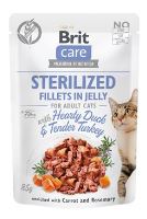 Brit Care Cat Fillets in Jelly Steril Duck&amp;Turkey 85g