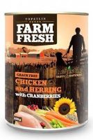 Farm Fresh Dog Chicken&amp;Herring+Cranberries konzer 800g