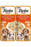 Churu Dog Twin Packs Chick&amp;Veg. &amp; Beef in Broth 2x40g