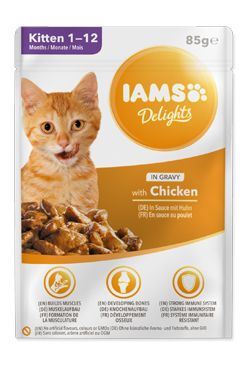 Iams Cat Kitten kuře v omáčce kapsa 85g