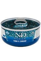 N&amp;D CAT OCEAN Adult Tuna &amp; Shrimp 70g