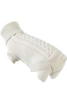 Obleček svetr rolák pro psy MEGEVE krémový 30cm Zolux