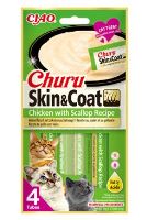 Churu Cat Skin&amp;Coat Chicken with Scallop Recipe 4x14g