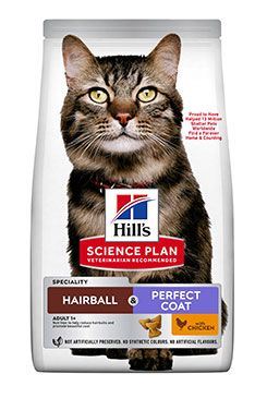 Hill's Science Plan Hairball & Perfect Coat granule pro dospělé kočky 7 kg