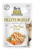 Brit Care Cat Fillets in Jelly with Trout&amp;Cod 85g