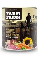Farm Fresh Dog Sheep&amp;Duck with Carrot konzerva 800g