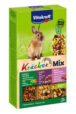 Vitakraft Rodent Kräcker Rabbit Trio mix tyč 3ks