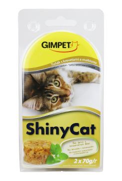 Gimpet kočka konz. ShinyCat  tuňak/krev/maltóza 2x70g