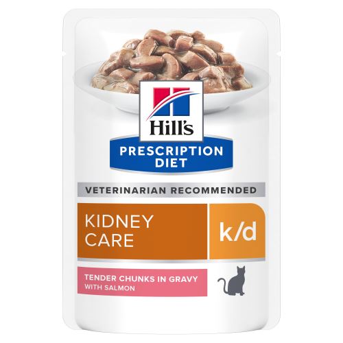 Hills Prescription Diet Feline K/D Salmon kapsičky 12x85g