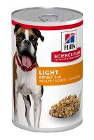 Hills Science Plan Canine Adult Light Chicken konzerva 370g