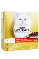 Gourmet Gold Mltp konz. kočka kousky ve šť.zelen.8x85g